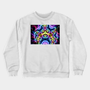 Kaleidoscopic Fractal Pattern Crewneck Sweatshirt